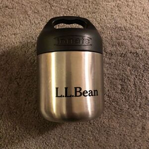 LL BEAN STAINLESS STEEL SILVER CANTEEN WATER BOTTLE INNATE 9 OZ